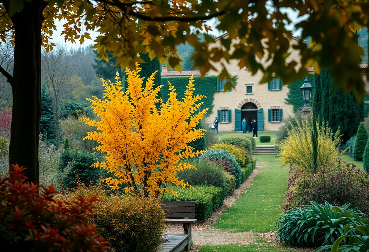 Colori d’autunno al Giardino d’atmosfera di Poggio Castello. Foliage, botanica e arte in Toscana. Approfondimento su eventi stagionali, piante rare, visite guidate e storia del giardino. 1